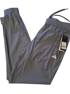 Adidas Mens Jogger Sweatpants Sz L Green Silver Stripe Active Gym